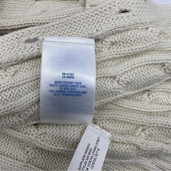 Ralph Lauren Baby Cream Button Front Cardigan Size 9 Months - Picture 9 of 10